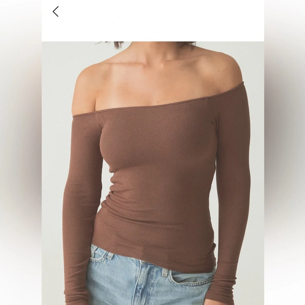 Klassy Network Off Shoulder Ribbed Brami - Picture 1 of 6